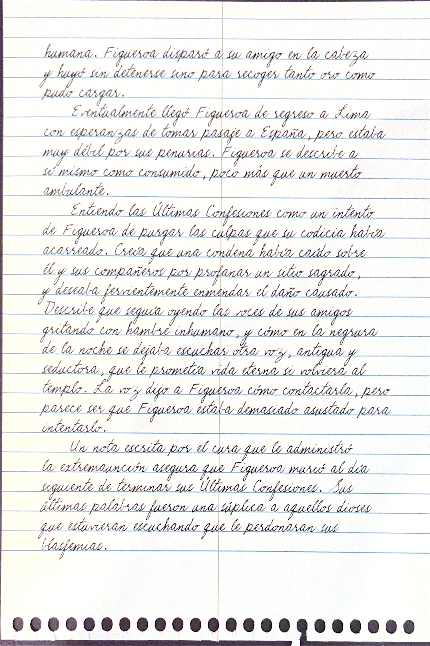 “Trinidad’s notes”